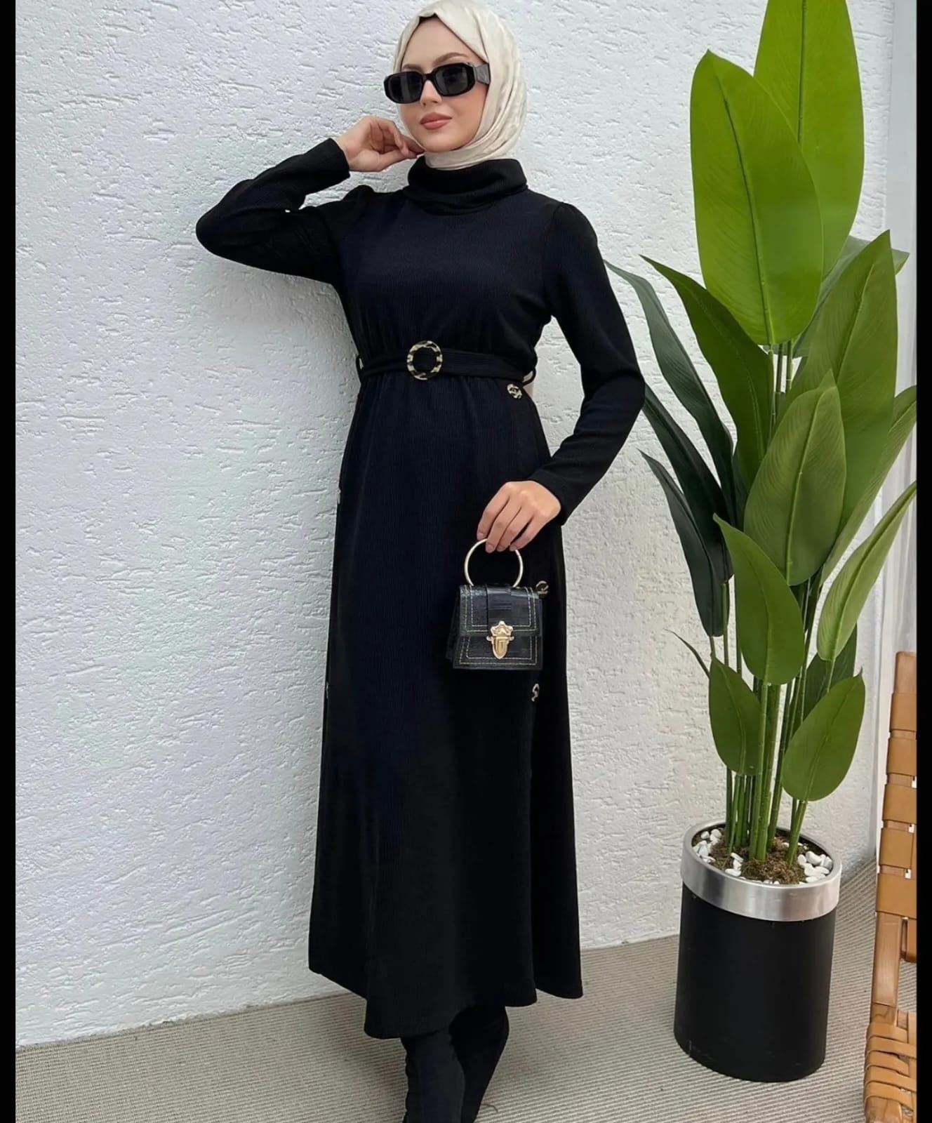 YAN%20DÜĞMELİ%20TRİKO%20ELBİSE