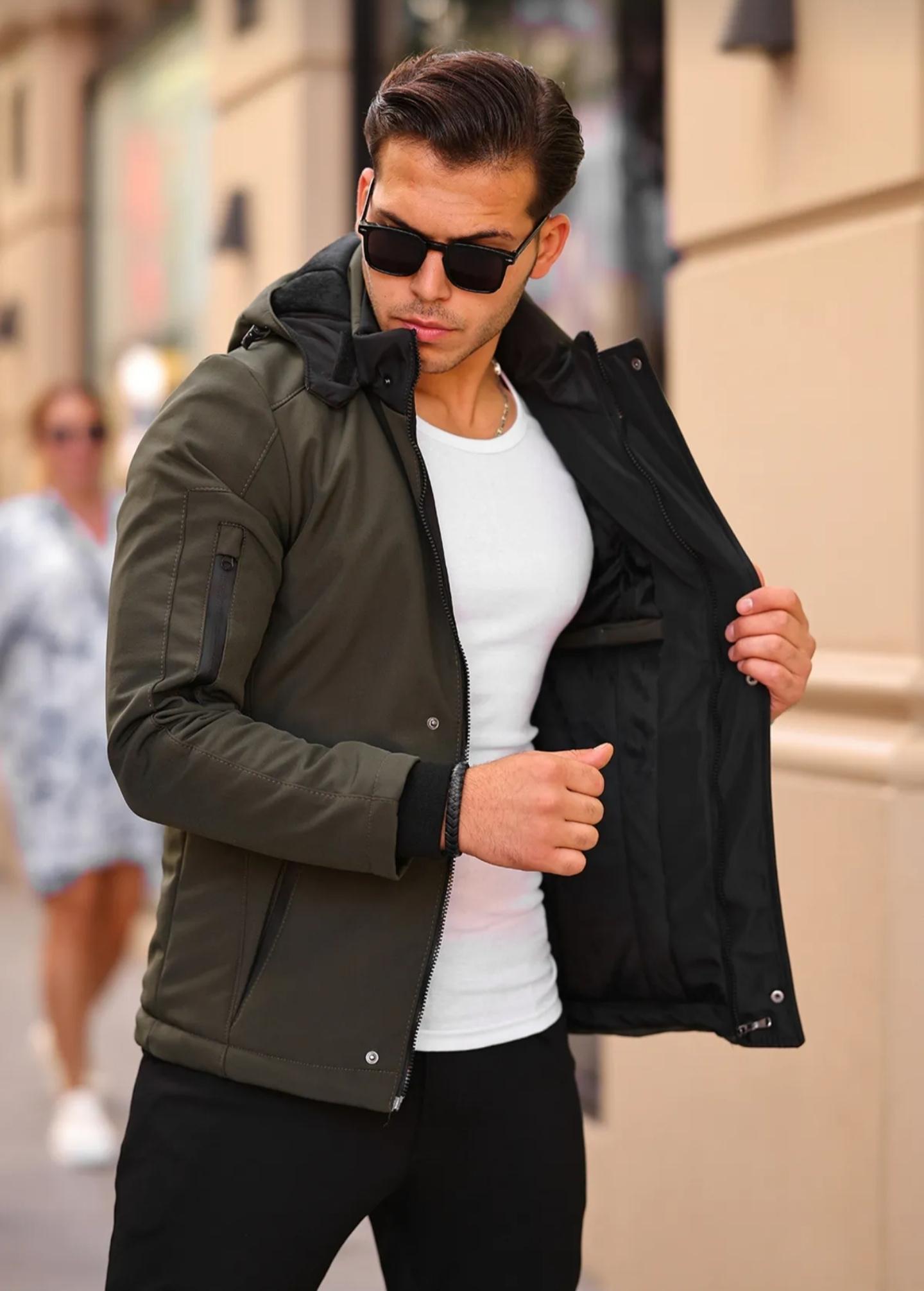 Outdoor%20Su,Soğuk,Rüzgar,Yağmur%20Geçirmez%20Elyaf%20İçi%20Kürklü%20Softshell%20Dağcı,Kampcı,Kayakcı%20Erkek%20Montu