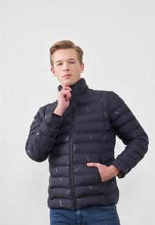 Baskılı Madrid Şişme Mont