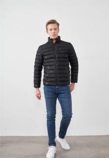 Baskılı Madrid Şişme Mont