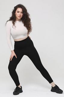 Büyük Beden Battal Boy Siyah Toparlayıcı Çelik Örme Interlok Likrali Tayt