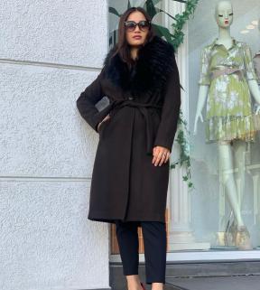 Yaka Kürklü Kaşe Kaban