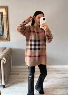 Şardonlu Bisiklet Yaka Tunik