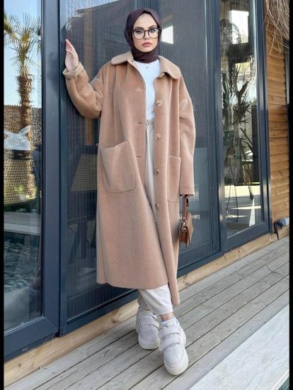 TORBA CEPLİ OVERSİZE KABAN