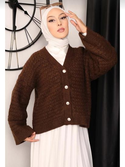 Etek Üstü Oversize Peluş Hırka