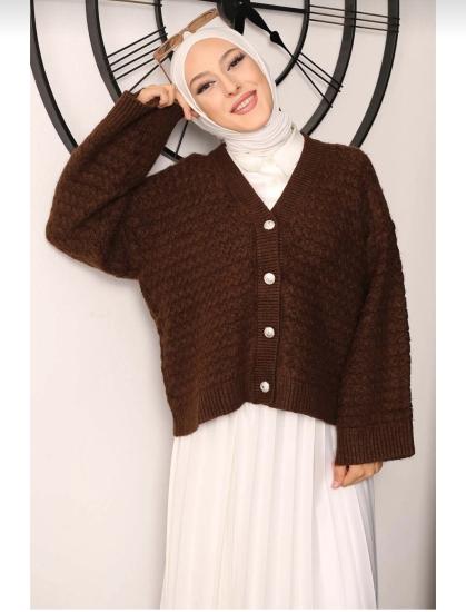Etek Üstü Oversize Peluş Hırka