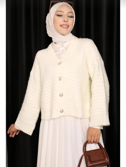 Etek Üstü Oversize Peluş Hırka