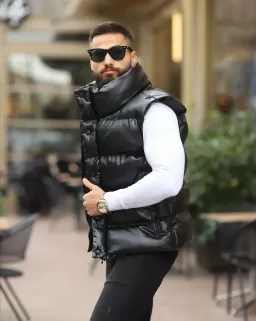 Çatlamaz Şişme Deri Yelek